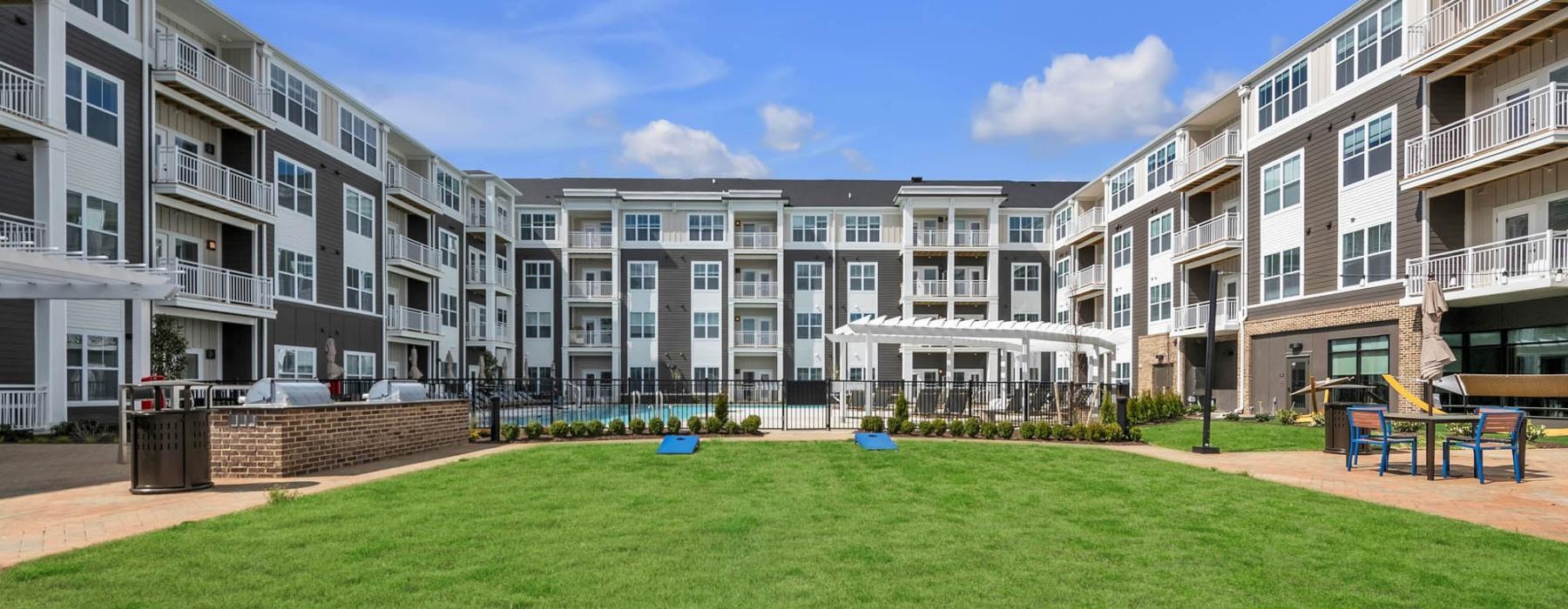 game lawn near pool