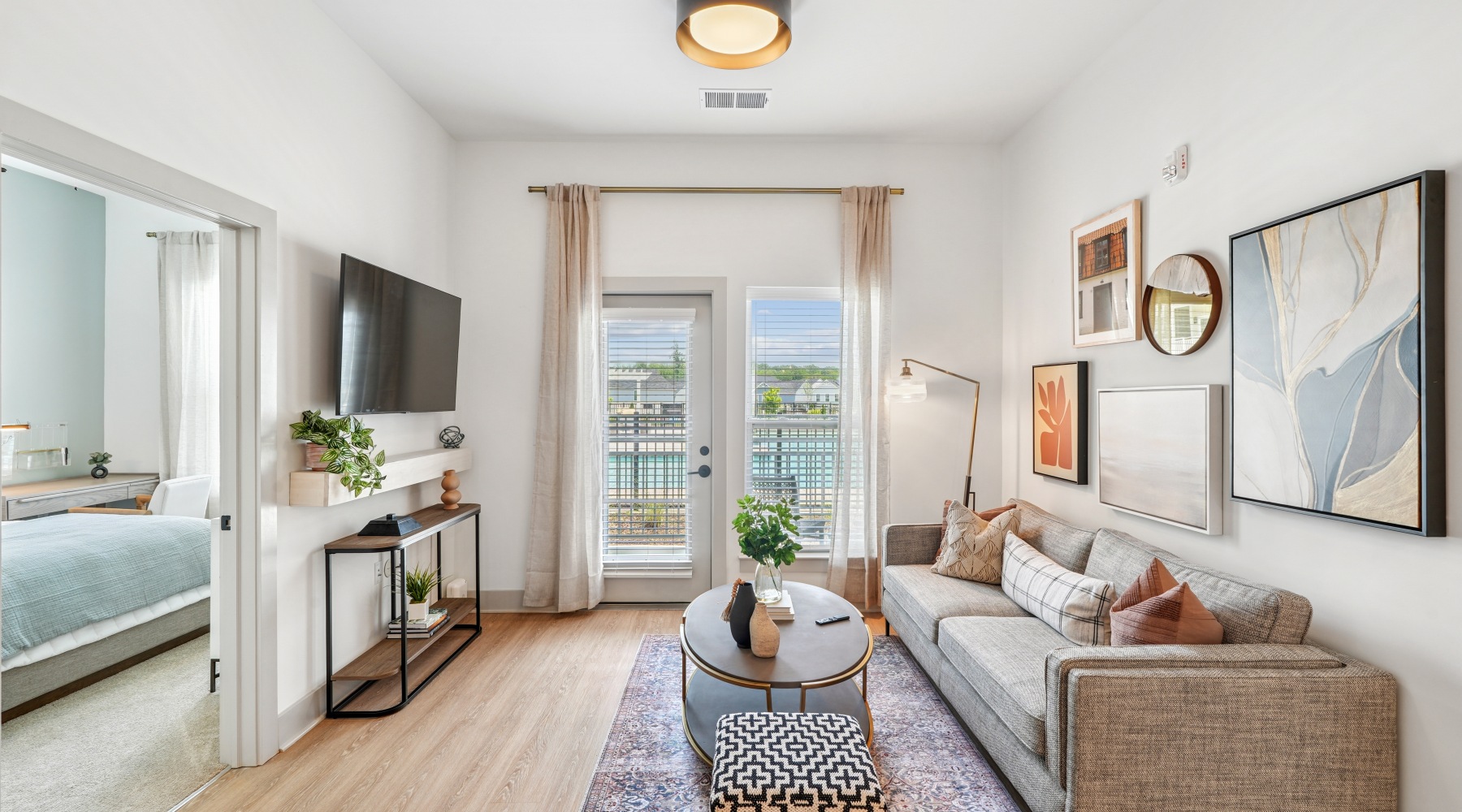 open concept living and kitchen