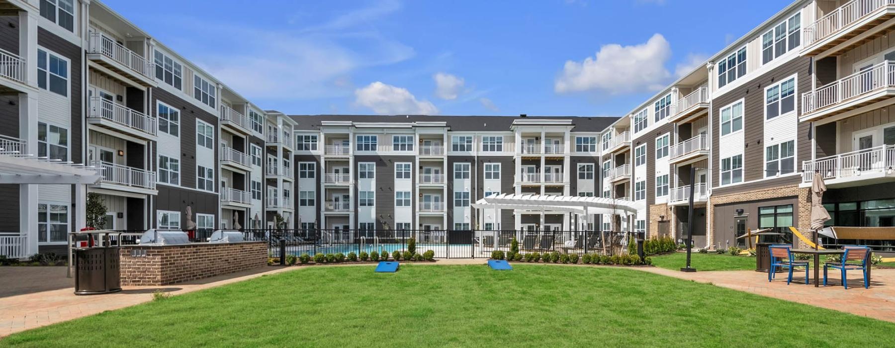 game lawn near pool